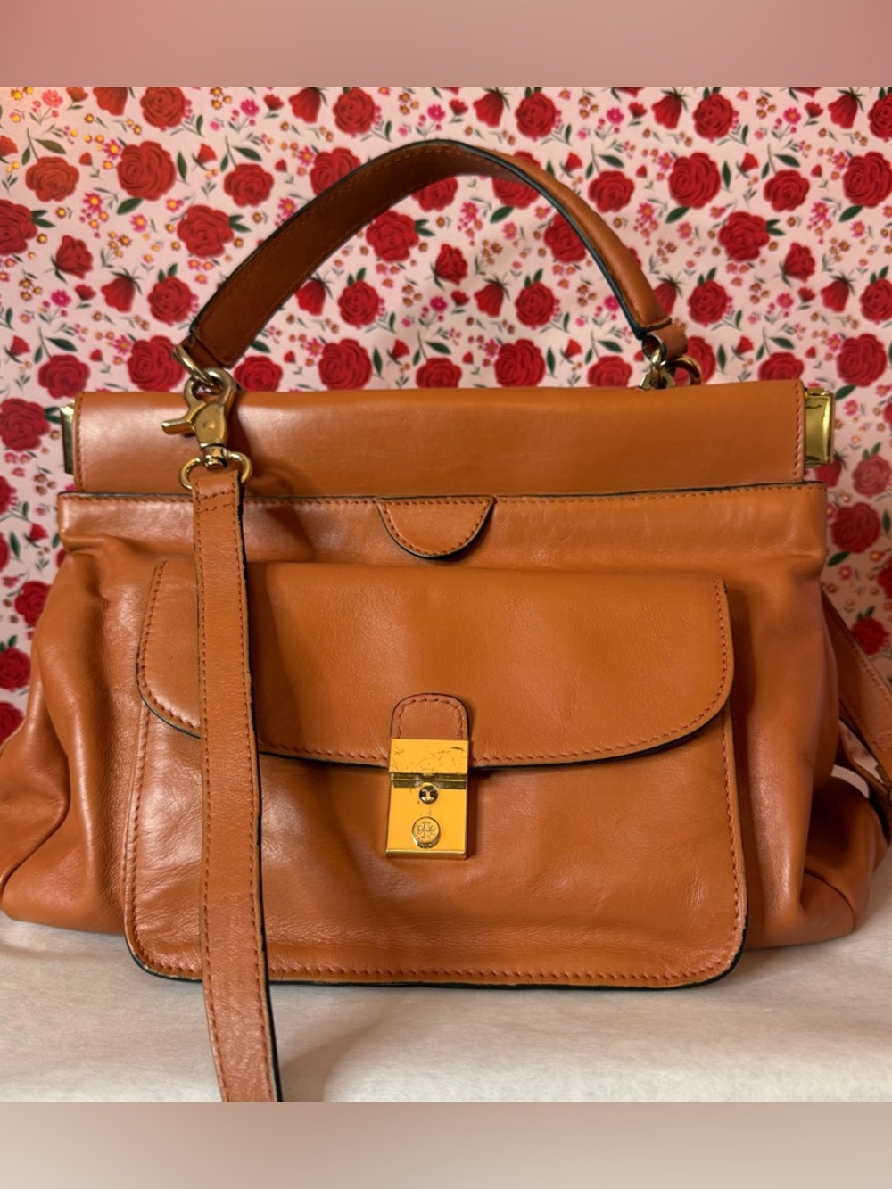 Tory Burch Tan Leather Satchel VINTAGE